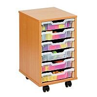 Trexus Mobile Unit 6 Shallow Tray Capacity Supplied Empty Beech Ref MEQ1WX Trexus Mobile Unit 6 Shallow Tray Capacity Supplied Empty Beech Ref MEQ1WX