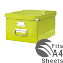 Leitz WOW Click and Store Medium Storage Box For A4 Green Ref 60440064 Leitz WOW Click and Store Medium Storage Box For A4 Green Ref 60440064