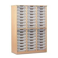 Trexus by Monarch Tray Cupboard Without Doors With 48 Clear Shallow Trays Beech Ref MEQ48ND-48 Clear Trexus by Monarch Tray Cupboard Without Doors With 48 Clear Shallow Trays Beech Ref MEQ48ND-48 Clear