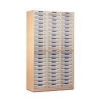 Trexus by Monarch Tray Cupboard Without Doors With 60 Clear Shallow Trays Beech Ref MEQ60ND-60 Clear Trexus by Monarch Tray Cupboard Without Doors With 60 Clear Shallow Trays Beech Ref MEQ60ND-60 Clear