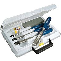 Stanley 4 Piece Chisel Set and Sharpening Kit with Storage Box Stanley 4 Piece Chisel Set and Sharpening Kit with Storage Box