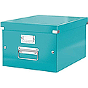 Leitz WOW Click and Store Box Medium A4 Ice Blue Ref 60440051 Leitz WOW Click and Store Box Medium A4 Ice Blue Ref 60440051