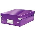 Leitz WOW Click and Store Organiser Box Medium Purple Ref 60580062 Leitz WOW Click and Store Organiser Box Medium Purple Ref 60580062