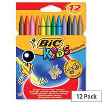 Bic Kids Plastidecor Crayons Sharpenable Vivid Assorted Colours Pack 12 Bic Kids Plastidecor Crayons Sharpenable Vivid Assorted Colours Pack 12