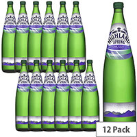 Highland Spring Sparkling Mineral Water 1L Glass Bottes Ref 390009 Pack 12 Highland Spring Sparkling Mineral Water 1L Glass Bottes Ref 390009 Pack 12