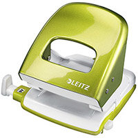 Leitz Durable Medium-Duty Metal Hole Punch Metallic Green 30 Sheets of 80gsm Paper Leitz Durable Medium-Duty Metal Hole Punch Metallic Green 30 Sheets of 80gsm Paper