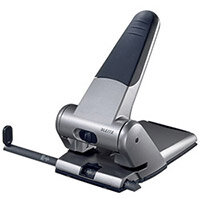 Leitz Heavy Duty 2 Hole Punch Silver 65 Sheets of 80gsm Paper Leitz Heavy Duty 2 Hole Punch Silver 65 Sheets of 80gsm Paper
