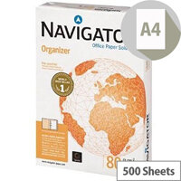 Navigator A4 Organizer Paper 80gsm Punched 4 Holes Pack of 500 Sheets Navigator A4 Organizer Paper 80gsm Punched 4 Holes Pack of 500 Sheets