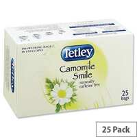 Tetley Tea Bags Camomile Smile Individually Wrapped Ref 1287B (Pack 25) Tetley Tea Bags Camomile Smile Individually Wrapped Ref 1287B (Pack 25)