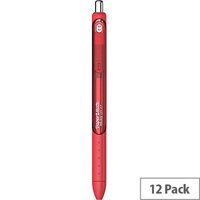 Paper Mate InkJoy Retractable Gel Pen 0.7mm Tip Width 0.35mm Line Width Red Ref 1957056 Pack of 12 Pens Paper Mate InkJoy Retractable Gel Pen 0.7mm Tip Width 0.35mm Line Width Red Ref 1957056 Pack of 12 Pens