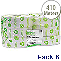 Maxima Jumbo Dispenser Toilet Roll 76mm Core 2 Ply Length 410m White Pack 6 Maxima Jumbo Dispenser Toilet Roll 76mm Core 2 Ply Length 410m White Pack 6
