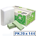 Maxima Green 1 Ply C-Fold Paper Hand Towels Green (Pack of 2880) Maxima Green 1 Ply C-Fold Paper Hand Towels Green (Pack of 2880)