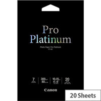 Canon 6x4" Glossy Pro Platinum Photo Paper 300gsm (Pack of 20) Canon 6x4" Glossy Pro Platinum Photo Paper 300gsm (Pack of 20)