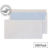 Purely Everyday White DL Wallet Self Seal Envelopes 100gsm Pack of 500 Purely Everyday White DL Wallet Self Seal Envelopes 100gsm Pack of 500