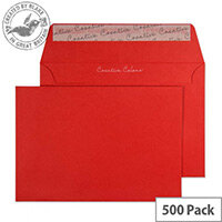 Creative Colour Pillar Box Red C6 Wallet Envelopes (Pack of 500) Creative Colour Pillar Box Red C6 Wallet Envelopes (Pack of 500)
