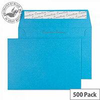 Creative Colour Caribbean Blue Wallet C6 Envelopes (Pack of 500) Creative Colour Caribbean Blue Wallet C6 Envelopes (Pack of 500)