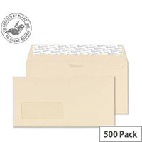 Blake Cream DL Premium Business Wallet Window Wove Envelopes 120gsm Pack of 500 Blake Cream DL Premium Business Wallet Window Wove Envelopes 120gsm Pack of 500