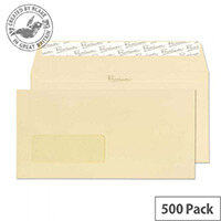 Blake Premium Business DL Cream Wallet Window Laid Vellum 120gsm Pack of 500 Blake Premium Business DL Cream Wallet Window Laid Vellum 120gsm Pack of 500