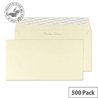 Creative Colour DL+ Vanilla Ice Cream Wallet Envelopes 120gsm Pack of 500 Creative Colour DL+ Vanilla Ice Cream Wallet Envelopes 120gsm Pack of 500