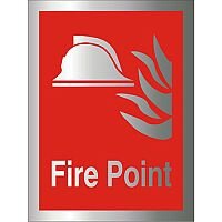 Brushed Aluminium Comp Sign 150x200 1.5mm Fire Point Self Adhesive Brushed Aluminium Comp Sign 150x200 1.5mm Fire Point Self Adhesive