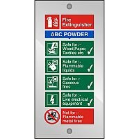 Clear Acrylic Sign 100x200 5mm Fire Extinguisher ABC Powder Clear Acrylic Sign 100x200 5mm Fire Extinguisher ABC Powder