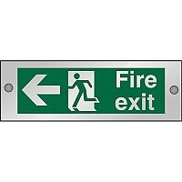 Clear Sign 300x100 5mm Fire Exit Man Running & Arrow Pointing Left Clear Sign 300x100 5mm Fire Exit Man Running & Arrow Pointing Left