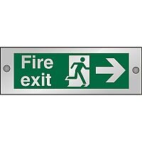 Clear Sign 300x100 5mmFire Exit Man Running & Arrow Pointing Right Clear Sign 300x100 5mmFire Exit Man Running & Arrow Pointing Right