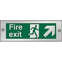 Clear Sign 300x100 5mm Fire Exit Man Running Arrow Pointing Up Right Clear Sign 300x100 5mm Fire Exit Man Running Arrow Pointing Up Right