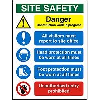 Construction Safety Board 600x800 Site Safety Sign 3mm Foam PVC Safety Construction Safety Board 600x800 Site Safety Sign 3mm Foam PVC Safety
