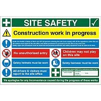 Construction Safety Board Site Safety Sign 900x600 4mm Fluted Board Safety Construction Safety Board Site Safety Sign 900x600 4mm Fluted Board Safety