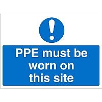 Construction Safety Board 600x450 Safety Sign 4mm Fluted PPE Must Be Worn Construction Safety Board 600x450 Safety Sign 4mm Fluted PPE Must Be Worn