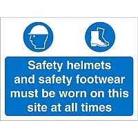 Construction Safety Sign 600x450 4mm Safety Helmets & Shoes Must Be Worn Ref CON011Cx600x450 Construction Safety Sign 600x450 4mm Safety Helmets & Shoes Must Be Worn Ref CON011Cx600x450