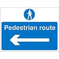 Construction Boar Safety Sign 4mm Fluted Pedestrian RouteLeft Arrow Ref CON012Cx600x450 Construction Boar Safety Sign 4mm Fluted Pedestrian RouteLeft Arrow Ref CON012Cx600x450
