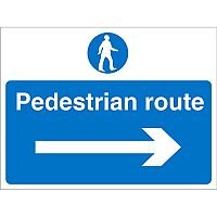 Construction Board 600x450 Safety Sign 4mm Pedestrian Route Right Arrow Construction Board 600x450 Safety Sign 4mm Pedestrian Route Right Arrow