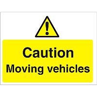 Construction Board 600x450 Safety Sign 4mm Fluted Caution Moving Vehicles Construction Board 600x450 Safety Sign 4mm Fluted Caution Moving Vehicles