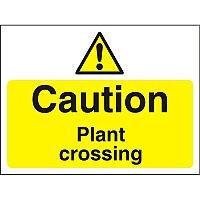 Construction Boar Safety Sign 3mm Foam PVC Caution Plant Crossing Construction Boar Safety Sign 3mm Foam PVC Caution Plant Crossing