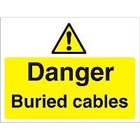 Construction Board 600x400 3mm Foam PVC Danger Buried Cables Construction Board 600x400 3mm Foam PVC Danger Buried Cables