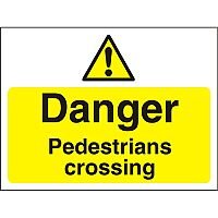 Construction Board 600x450 Safety Sign 4mm Danger Pedestrians Crossing Construction Board 600x450 Safety Sign 4mm Danger Pedestrians Crossing
