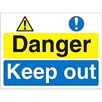 Construction Board 600x450 Safety Sign 3mm foam PVC Danger Keep Out Construction Board 600x450 Safety Sign 3mm foam PVC Danger Keep Out