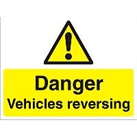 Construction Boar Safety Sign 4mm Fluted Danger Vehicles Reversing Construction Boar Safety Sign 4mm Fluted Danger Vehicles Reversing