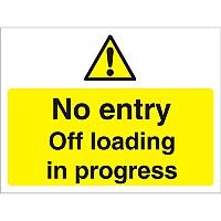 Construction Boar Safety Sign 4mm No Entry Off Loading In Progress Ref CON032Cx600x450 Construction Boar Safety Sign 4mm No Entry Off Loading In Progress Ref CON032Cx600x450