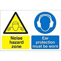 Construction Board 600x450 Safety Sign 4mm Fluted Noise Hazard Zone Construction Board 600x450 Safety Sign 4mm Fluted Noise Hazard Zone