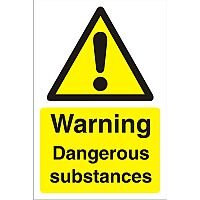 Construction Board 400x600 Safety Sign 4mm Warning Dangerous Substances Construction Board 400x600 Safety Sign 4mm Warning Dangerous Substances