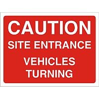 Construction Board 600x450 Safety Sign 3mm foam PVC Caution Site Entrance Construction Board 600x450 Safety Sign 3mm foam PVC Caution Site Entrance