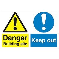 Construction Safety Sign Boar 3mm Foam PVC Building Site Keep Out Ref CON050FB600x450 Construction Safety Sign Boar 3mm Foam PVC Building Site Keep Out Ref CON050FB600x450