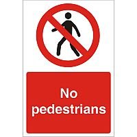 Construction Safety Board 400x600 Safety Sign 4mm Fluted No Pedestrians Construction Safety Board 400x600 Safety Sign 4mm Fluted No Pedestrians