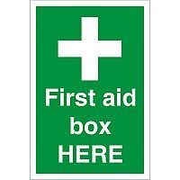 Construction Board 400x600 Safety Sign 3mm Foam PVC First Aid Box Here Construction Board 400x600 Safety Sign 3mm Foam PVC First Aid Box Here