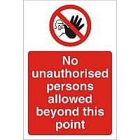 Construction Board Safety Sign 400x600 3mm No Unauthorised Persons Allowed Ref CON057FB400x600 Construction Board Safety Sign 400x600 3mm No Unauthorised Persons Allowed Ref CON057FB400x600