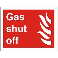 Photolu Fire Fighting Sign 200x300 1mm Plastic Gas Shut Off Photolu Fire Fighting Sign 200x300 1mm Plastic Gas Shut Off