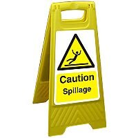 Free Standing Floor Sign 300x600 Poly Caution Spillage Ref FSS006300x600 Free Standing Floor Sign 300x600 Poly Caution Spillage Ref FSS006300x600